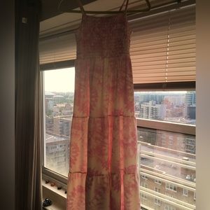 Tye dye pink and white dress